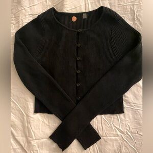 FP One cropped black cardigan